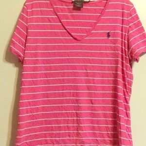 Striped polo top